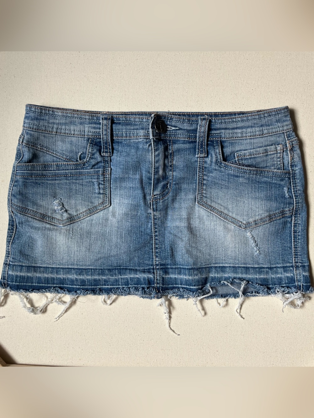 Vintage Y2K Denim Mini Skirt - Blue